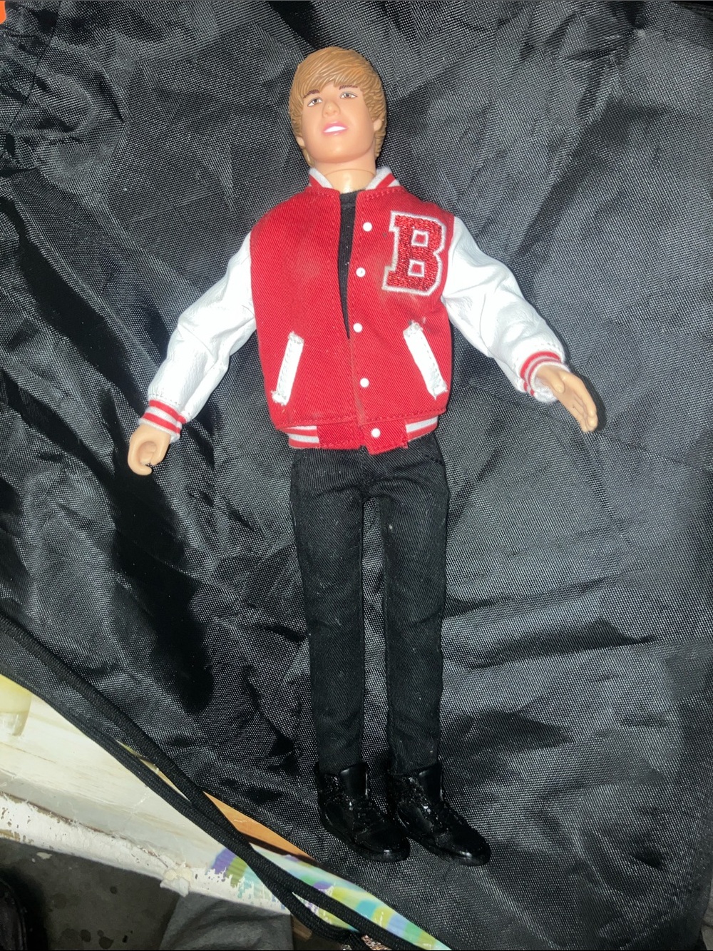 Justin Bieber doll Red and White Letterman Jacket